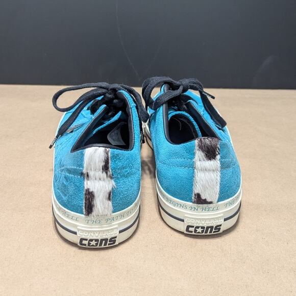 Converse Sean Pablo One Star Pro Ox Skate Shoe Sneakers Paradise Teal Blue Suede - Picture 4 of 8